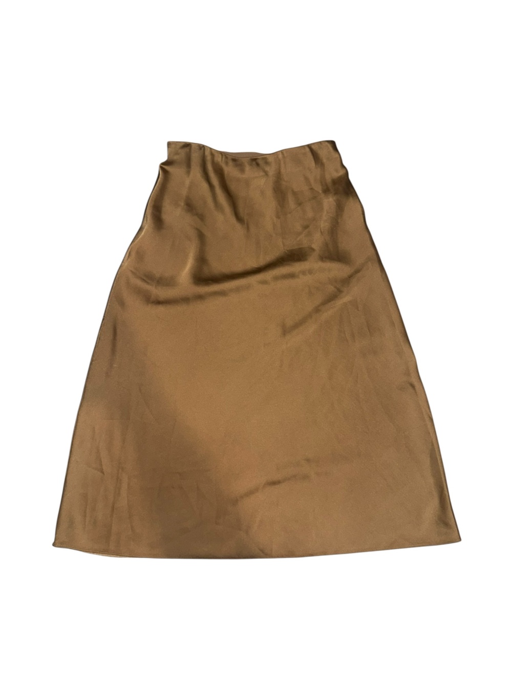 J.Crew Satin Midi Skirt Gold Champagne Slip Skirt XXS - Picture 3 of 7